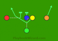 5 on 5 flag football play