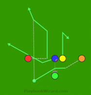 5 on 5 flag football play