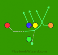 5 on 5 flag football play