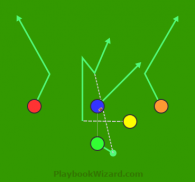 5 on 5 flag football play