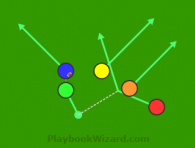 5 on 5 flag football play