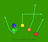 5 on 5 flag football play