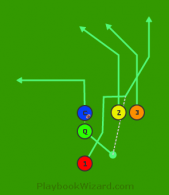 1 PA Screen is a 5 on 5 flag football play