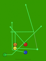 Stack Right Cross 5 Quick Pass is a 5 on 5 flag football play