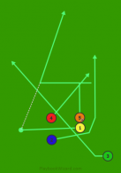 Stack Left Cross 5 Quick Pass is a 5 on 5 flag football play