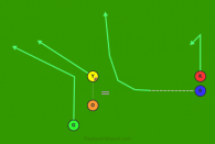 20 - Tiger Right - Shovel Blue is a 5 on 5 flag football play