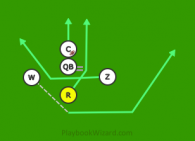 Delete3 is a 5 on 5 flag football play