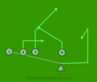 Stamp(Richi, Louis) is a 5 on 5 flag football play